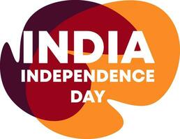 India independencia día con fluido ondulado formas antecedentes. modelo diseño para póster, bandera, tarjeta, cubrir vector