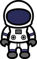 Cute Astronaut vector illustration icon flat style isolate on background