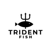 illustration combination of a fish with a trident. good for seafood restaurant or any business. vector