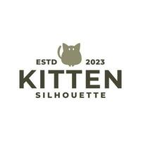 gato silueta ilustración para logo. gato logo para ninguna negocio relacionado a mascotas o gatos vector