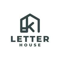 illustration of letter K in a house shape. good for real estate or any business related to house. vector