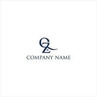 real inmuebles zq qz negocio logo símbolo vector