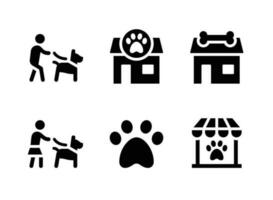 Simple Set of Pets Shop Vector Solid Icons