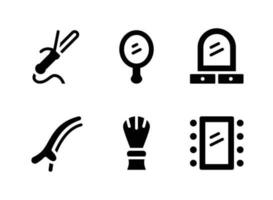 Simple Set of Barbershop Vector Solid Icons