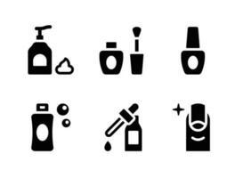 Simple Set of Cosmetic Vector Solid Icons