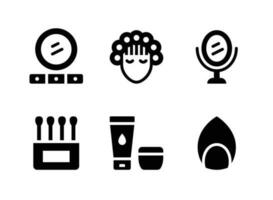 Simple Set of Cosmetic Vector Solid Icons