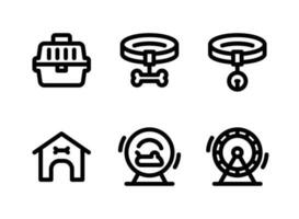 Simple Set of Pets Shop Vector Line Icons