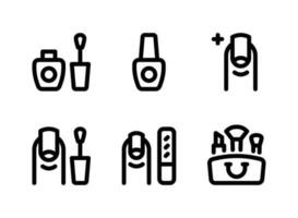 Simple Set of Cosmetic Vector Line Icons
