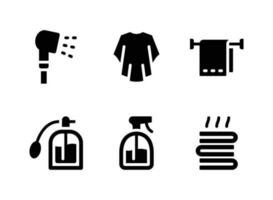 Simple Set of Barbershop Vector Solid Icons