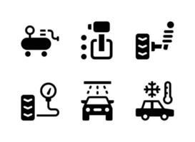 Simple Set of Car Service Vector Solid Icons