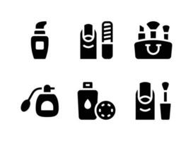 Simple Set of Cosmetic Vector Solid Icons
