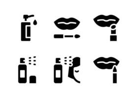 Simple Set of Cosmetic Vector Solid Icons