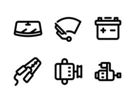 Simple Set of Car Service Vector Line Icons