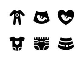 Simple Set of Baby Maternity Vector Solid Icons