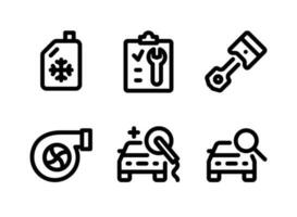 Simple Set of Car Service Vector Line Icons