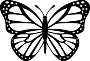 Black butterfly design hand drawn. vector