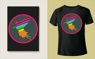 Multiple color Tee shirt design vector