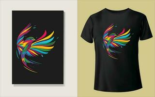 Multiple color Tee shirt design vector