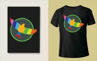 Multiple color Tee shirt design vector