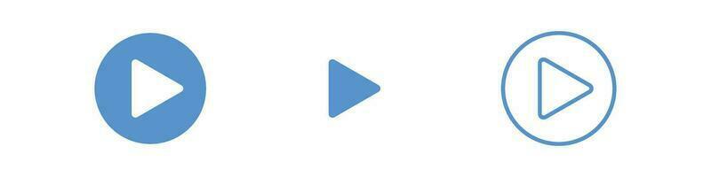 Play button vector icon.  Vector illustration for graphic design, Web, UI, and app.