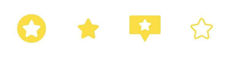 Gold Star or favorite flat icon for apps and websites vector