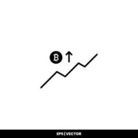 Bitcoin icon payment symbol sign. Cryptocurrency logos. simple vector. vector