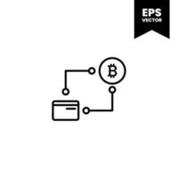 Bitcoin icon payment symbol sign. Cryptocurrency logos. simple vector. vector