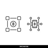 Bitcoin icon payment symbol sign. Cryptocurrency logos. simple vector. vector