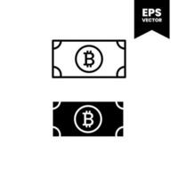 Bitcoin icon payment symbol sign. Cryptocurrency logos. simple vector. vector