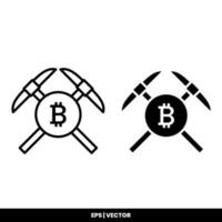 bitcoin icono pago símbolo signo. criptomoneda logotipos sencillo vector. vector