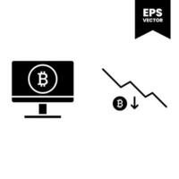 Bitcoin icon payment symbol sign. Cryptocurrency logos. simple vector. vector