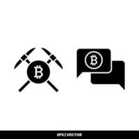 bitcoin icono pago símbolo signo. criptomoneda logotipos sencillo vector. vector