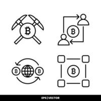 Bitcoin icon payment symbol sign. Cryptocurrency logos. simple vector. vector