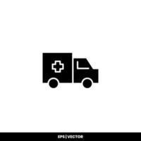 Ambulance icon on white background. vector