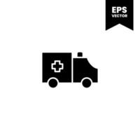 Ambulance icon on white background. vector