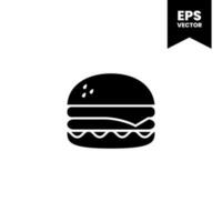 Burger Icon Vector Illustration Logo Template