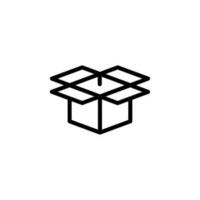 cardboard box icon simple design for all project vector