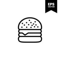 Burger Icon Vector Illustration Logo Template