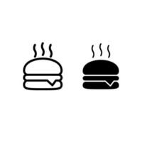 plantilla de logotipo de ilustración de vector de icono de hamburguesa