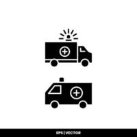 Ambulance icon on white background. vector