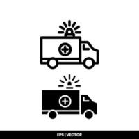 Ambulance icon on white background. vector