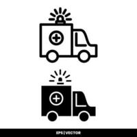 Ambulance icon on white background. vector