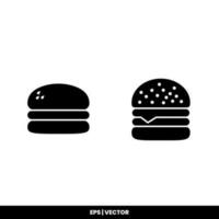 plantilla de logotipo de ilustración de vector de icono de hamburguesa