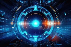 Abstract futuristic technology background. photo