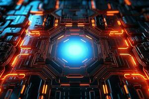 Abstract futuristic technology background photo