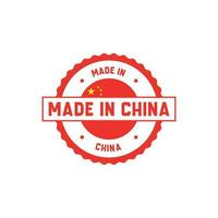 Made in China stamp badge vector design