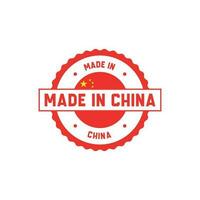 Made in China stamp badge vector design