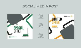 fashion sale social media post design. vector special offer social media template.