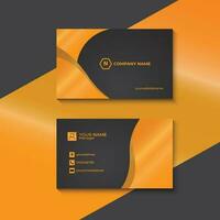 lujo negocio tarjeta diseño, dorado color negocio tarjeta vector