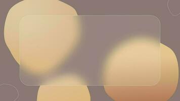 Glass morphism animated background, brown, clear color video